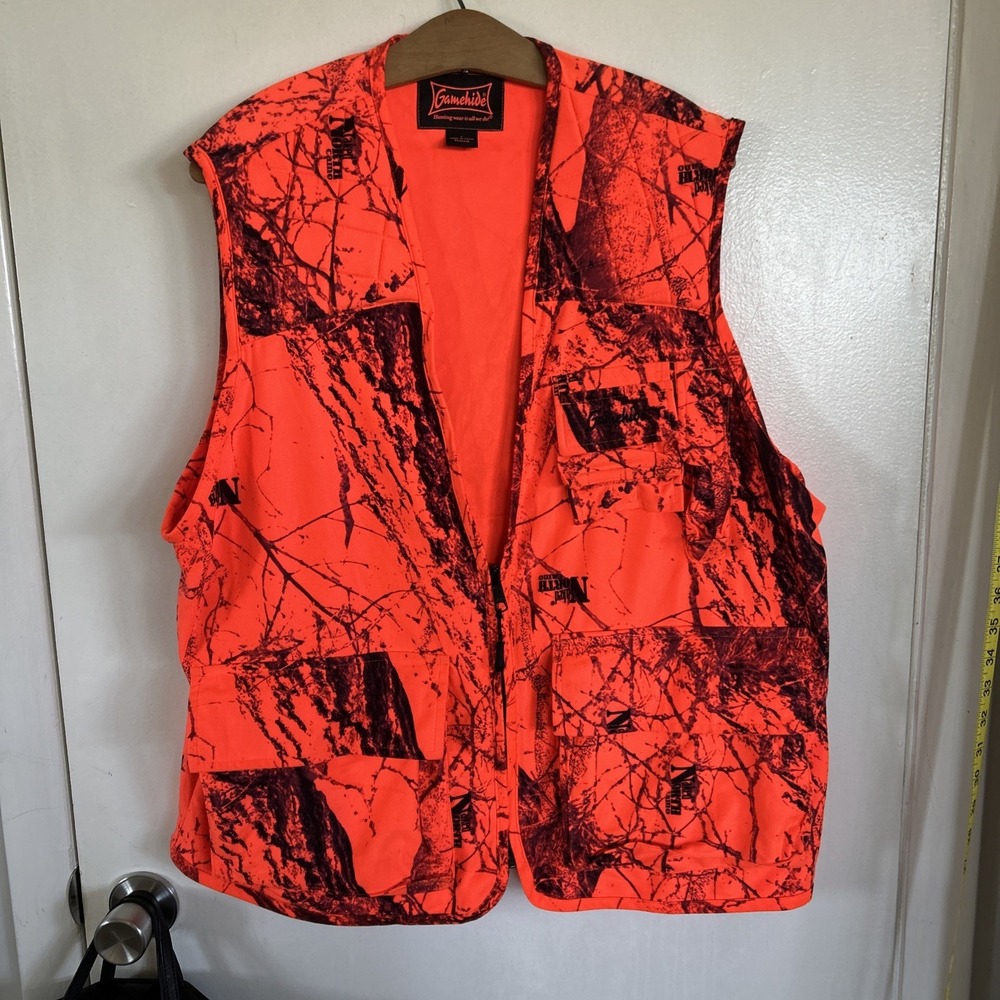 Gamehide Sneaker Big Game 201 Naked North Hunting Vest - Orange Camo - Men's L